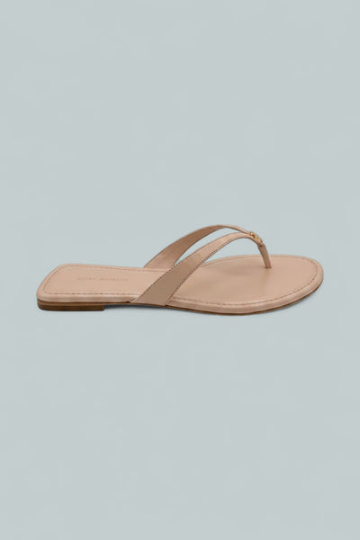 Women's Capri Leather Flip Flop Sandals - Shell Pink