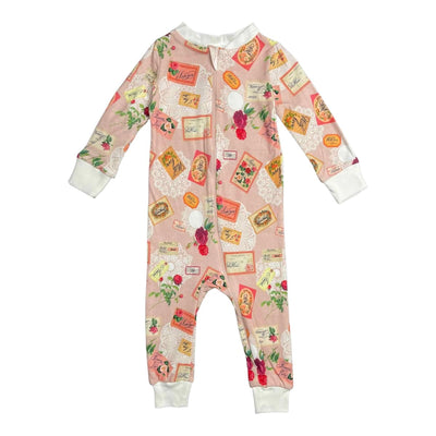 Full Zip Footless Pajama - Love