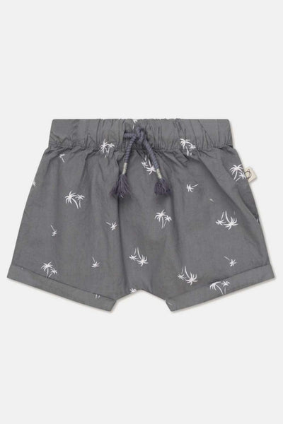 Palm-print baby shorts - Dark grey - 6M - Shorts