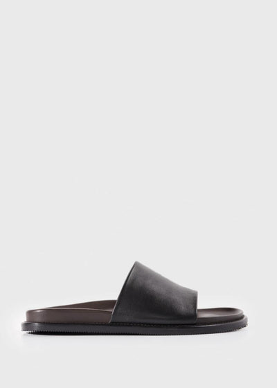 Palma Leather Slide - Black - Sandal
