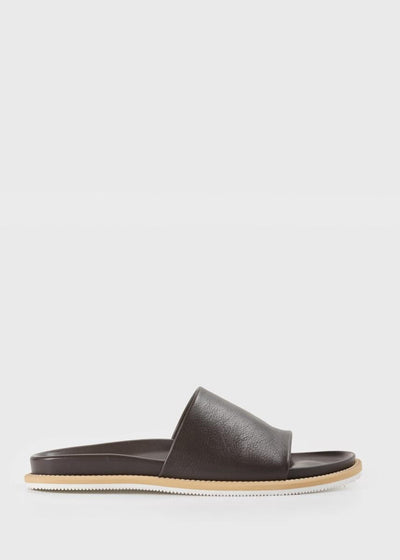 Palma Leather Slide - Dark Brown - 9 - Sandal
