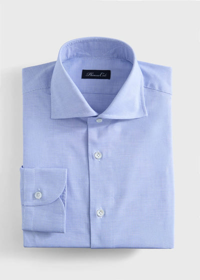 Phineas Cole Cotton Oxford Dress Shirt - Blue - Dress Shirt