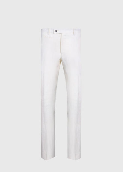 Phineas Cole Linen Dress Trouser - White - Trouser