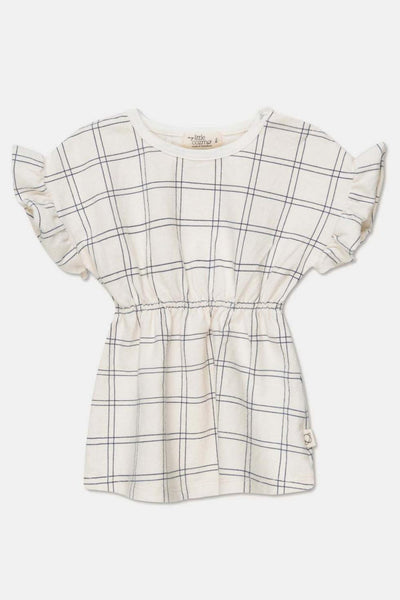 Plaid crepe baby dress - Ivory - Dresses