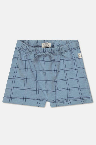 Plaid crepe baby shorts - Sky blue - Shorts