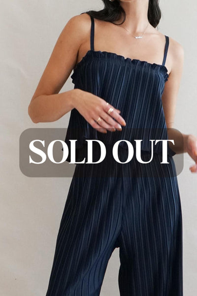 Pleated Sadie Camisole - Black - Camisole
