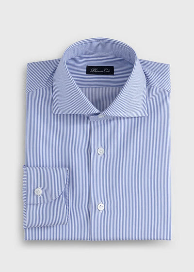 Poplin Stripe Dress Shirt - Blue/White - Dress Shirt