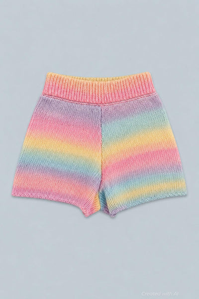 Poppy Ombre Sweater Shorts - Pastel/Multi - Shorts