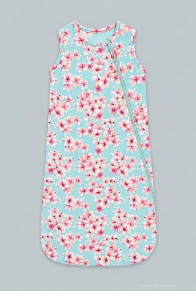 Pretty Pink Floral Sleep Sack - Cherry Blossoms - Sleeping Bag