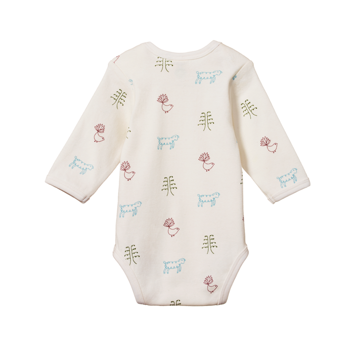 Long Sleeve Bodysuit - Nature Baby Print