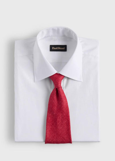 PRINTED LINEN TIE - Red - One Size - Tie