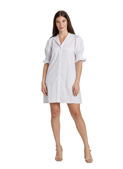 Aubrey Smocked Dress - White