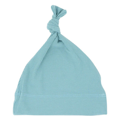 Knot Hat - Teal Ribbed