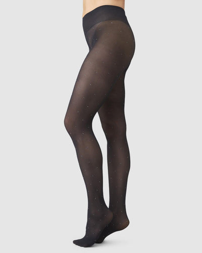 Filippa Dots Tights - Black