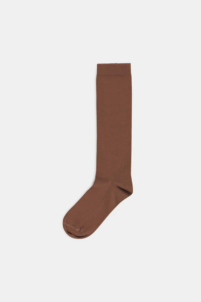 Cotton calf socks - Brown