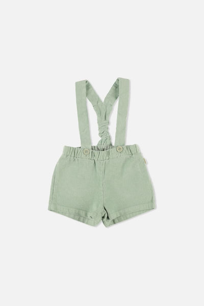 Pinwale Corduroy Baby Overalls - Green