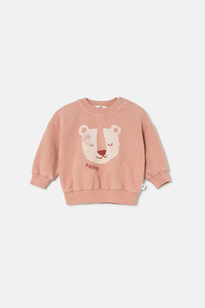 Soft Touch Baby Sweatshirt Bear - Pink