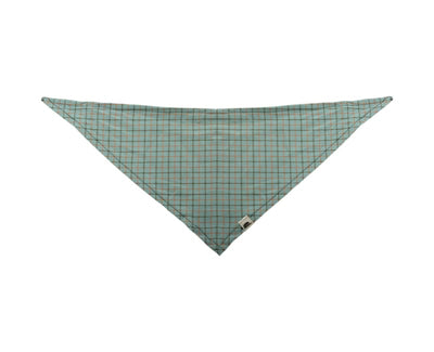 The SK Pet Bandana - Dusty Teal Plaid