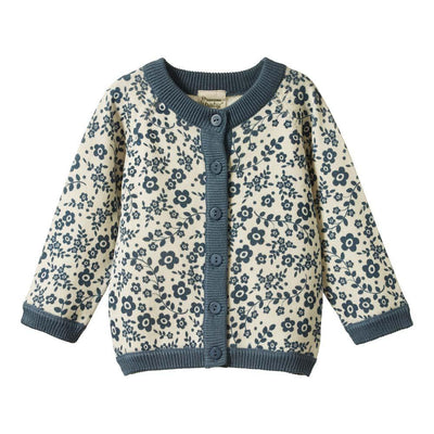 Piper Cardigan - Large Daisy Belle Blue Print - Cardigan