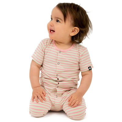 Shortie - Watermelon Stripe - Newborn - Onesie