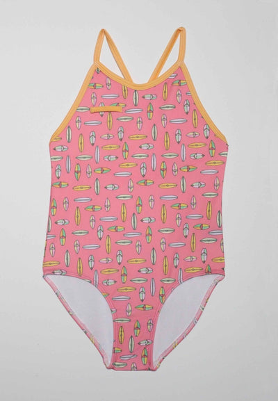 Ayla Surfboard Full Piece Suit - Raspberry Surf - One Piece Swim