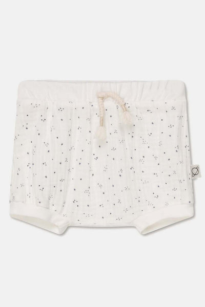 Gauze star-print baby shorts - Ivory