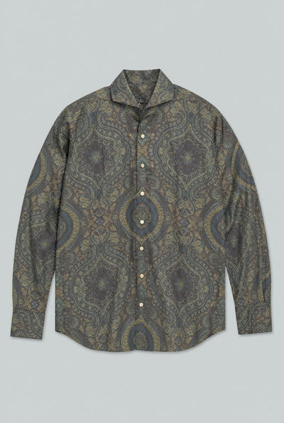 Paul Stuart Herringbone Linen & Wool Highlander Jacket - Solid