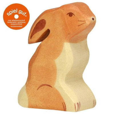 Rabbit Sitting - One Size - ’Wooden Toy - Baby Kids Kids Adult Baby’