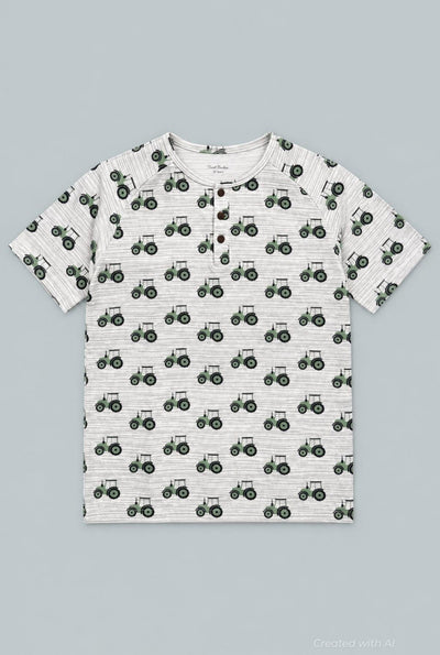 Raglan Henley Short Sleeve - Tractor - Shirt