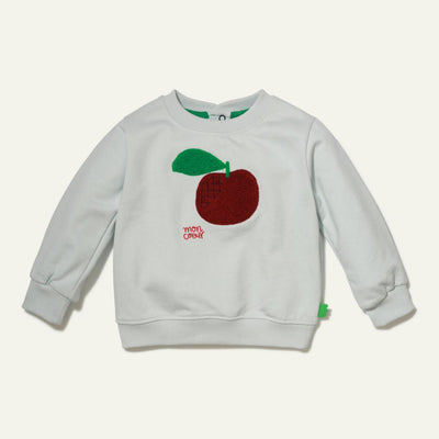 Recycled Cotton Apple Baby Sweatshirt - Sky Blue - Crewneck Sweatshirt