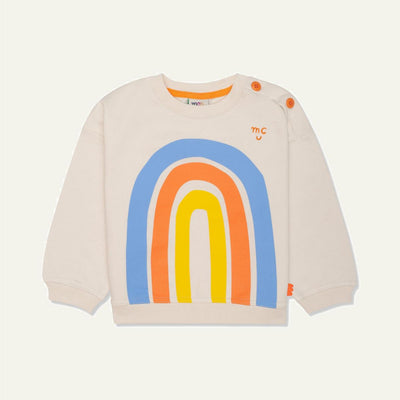 Recycled Cotton Rainbow Kid Sweatshirt - Natural/multi - Crewneck Sweatshirt
