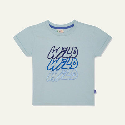 Recycled Cotton Wild Kid T-shirt - Sterling Blue/multi - FINAL SALE - T-shirt