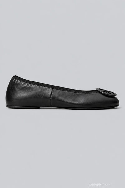 Reva Travel Ballet Flat - Black - Flats