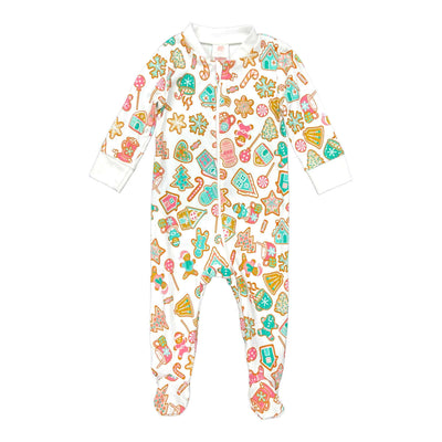 Full Zip Footed Pajama - Gingerbread