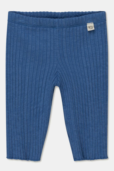 Rib lettuce-edge bike shorts - Blue - 6Y - Shorts