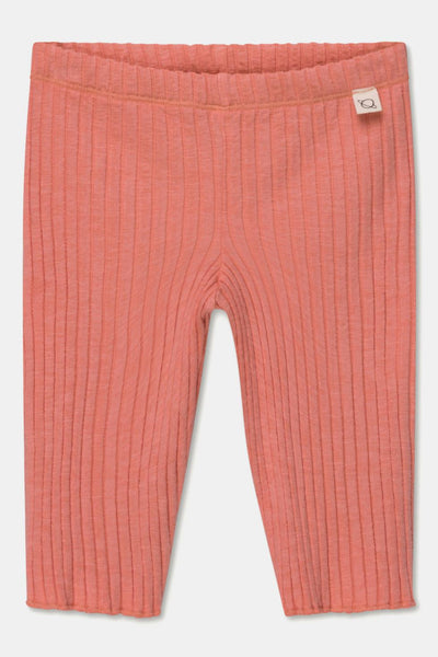 Rib lettuce-edge bike shorts - Coral - 6Y - Shorts