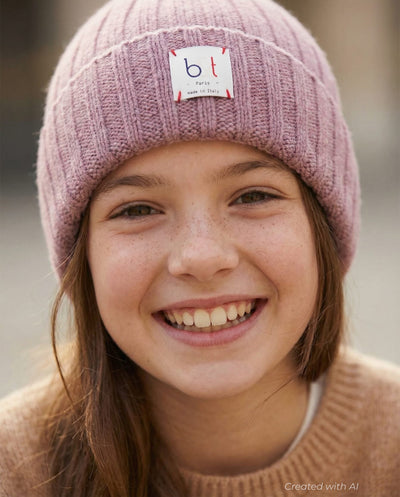 Ribbed Beanie - Pink - Beanie