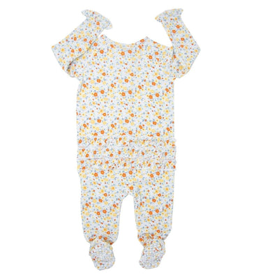 Ruffle Footie - Liberty Floral - 6-9 Months - Pajamas