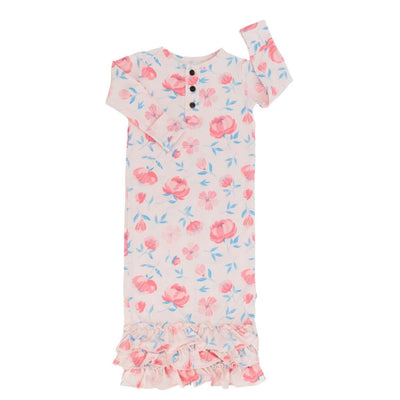 Ruffle Gown - Peony Pink - OS - Nightgown