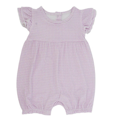 Ruffle Romper - Purple Basketweave - Romper
