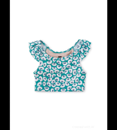 Ruffle Tankini Top - Rolling Floral - 5yr - Bikini Top