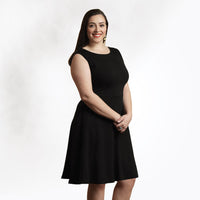 Sleeveless Crossover Dress - Black