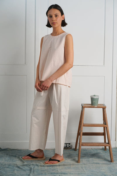 Reversible Uma Blouse In Sunwashed Stripes