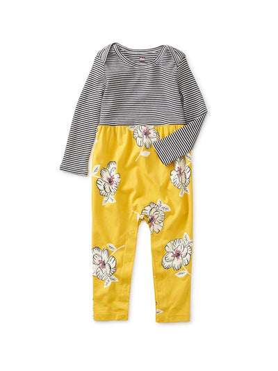 Print Mix Baby Romper - Peruvian Flora Blanca