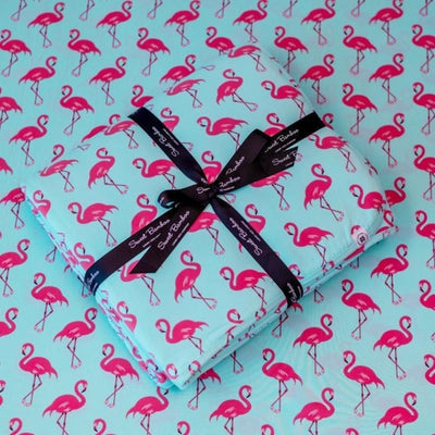 Quilted Blanket - Flamingo Aqua
