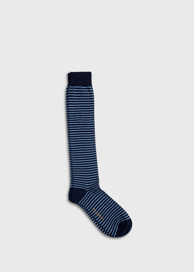 Horizontal Stripe Sock - Navy