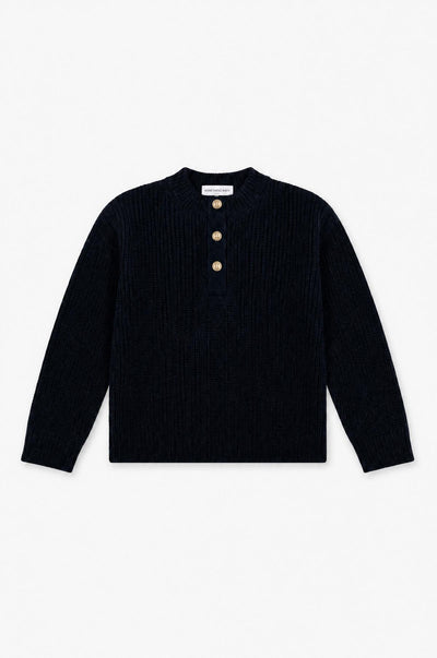 Henley Sweater - Black