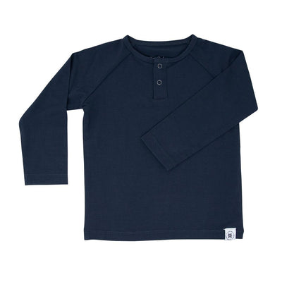 Raglan Henley - Midnight Black - Henley