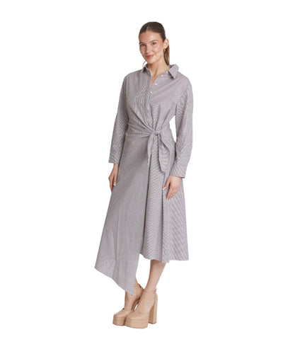 Samantha Dress - Brown Stripes - Dresses