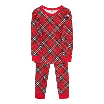Long John Pajama Set - Red Plaid